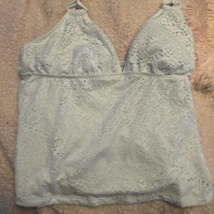 MOSSIMO white crochet tankini.